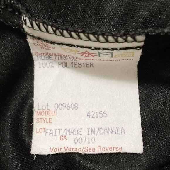 JOSEPH RIBKOFF Black sleeveless cowl neck tiered a-line dress ~ SMALL goth dress - Picture 13 of 15